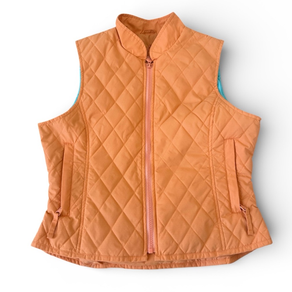 Outback Trading Co Orange Quilted Vest Small | Lightweight Spring Layer Preppy